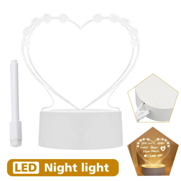 LED Memo Board Acrylic Night Light - Image 2