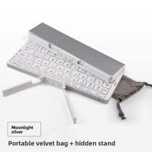 BOW Foldable BT Wireless Keyboard for iPad Android Tablets-Universal ABS Material Compact & Portable